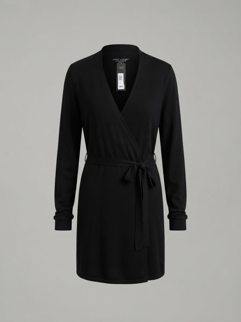 Banana Republic Black Long Sleeve Wrap Robe